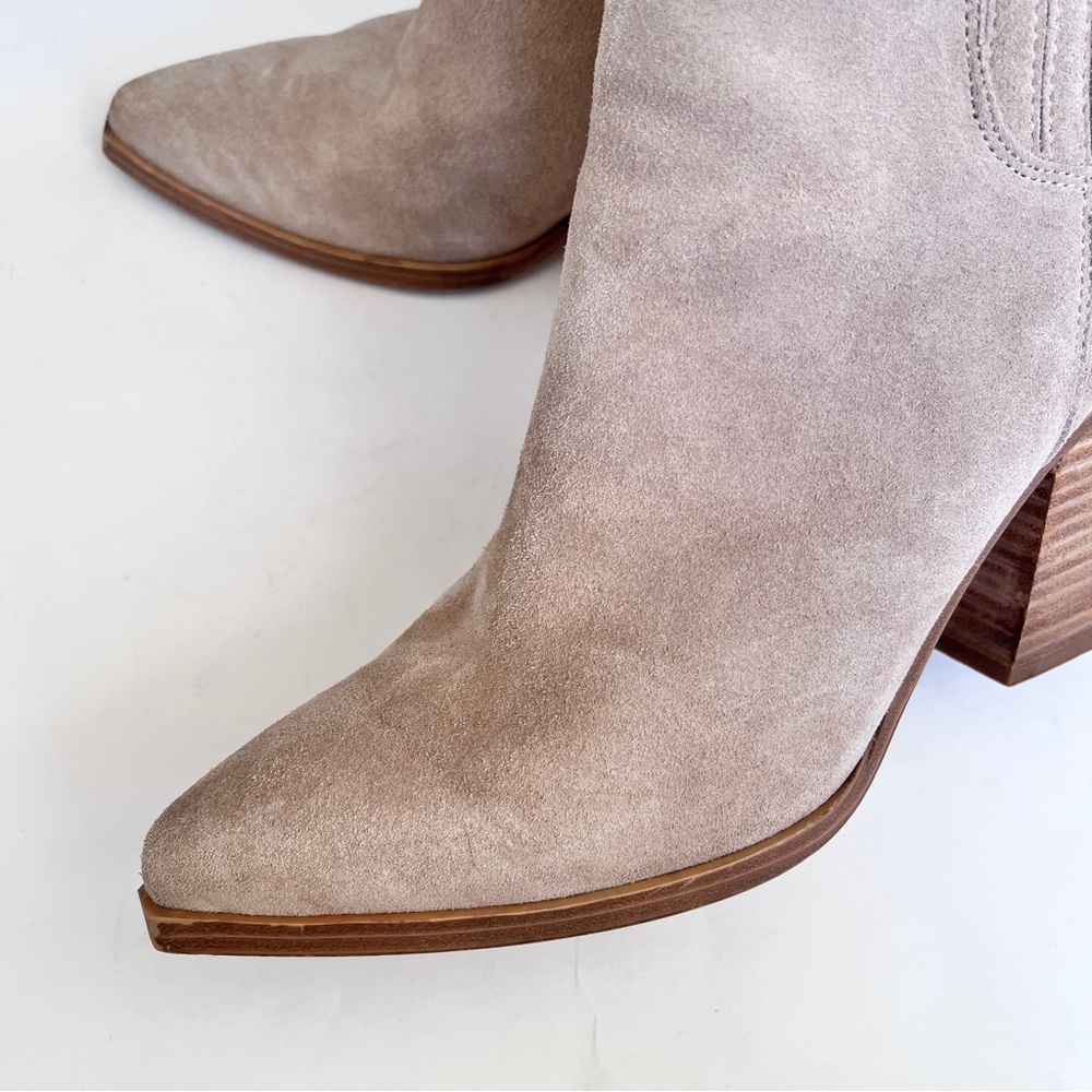 Marc Fisher Suede Tan Ankle Boots Size 9.5 - Picture 5 of 12